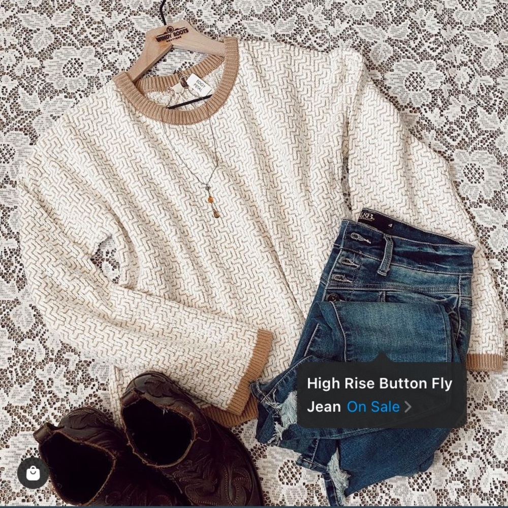 Patterned boutique sweater
